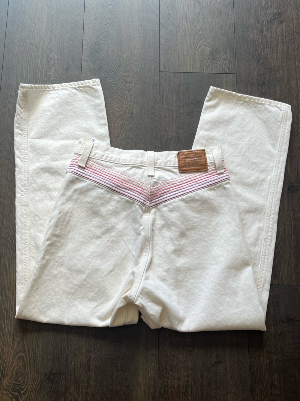 Levi’s Embroidered Straight Leg Jeans